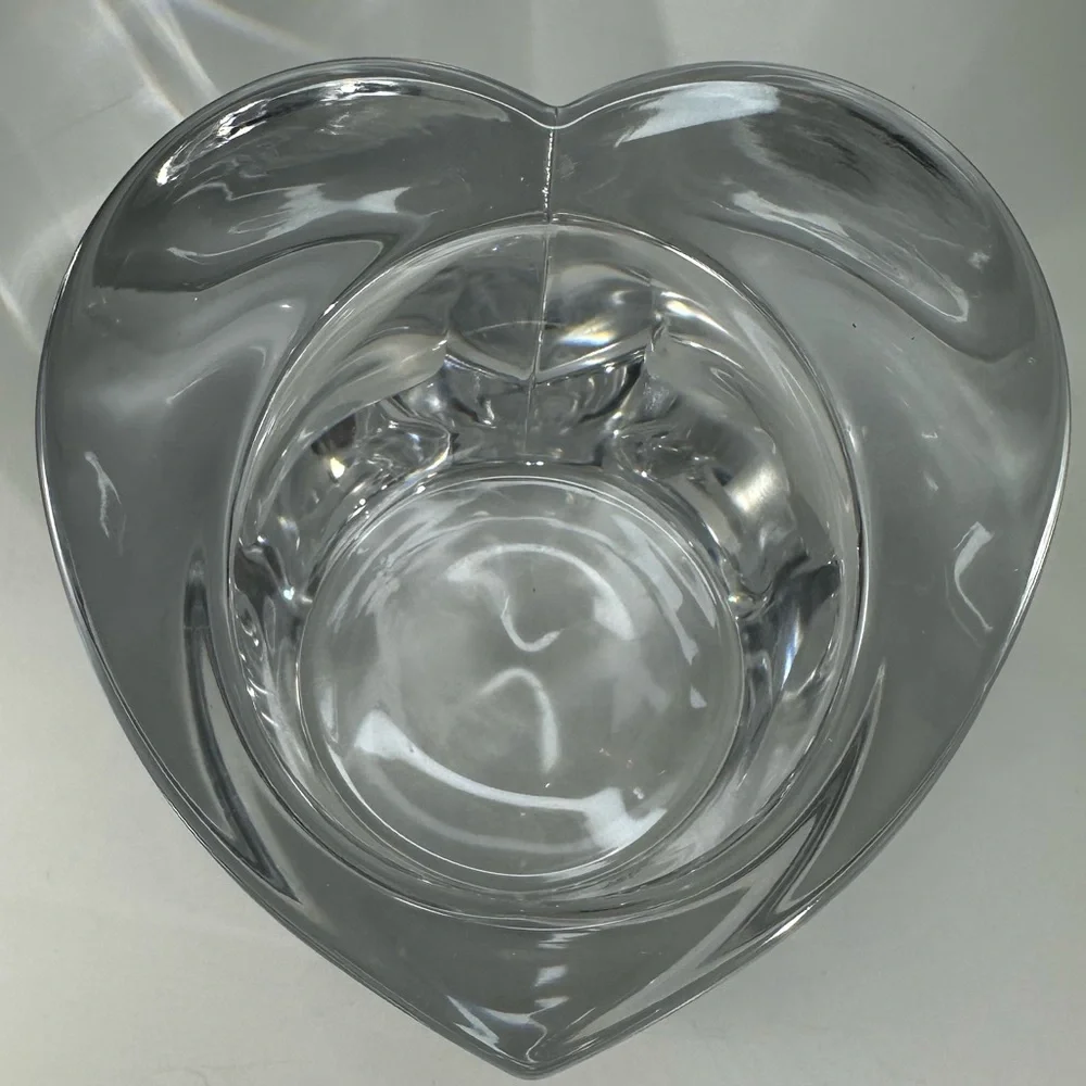 Royal‎ Limited Clear Heart Votive Candleholder 24% Full Lead Crystal